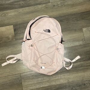 Pink north face backpack